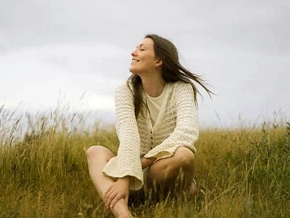 Woman in peaceful morning light